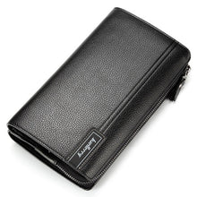 Load image into Gallery viewer, Black Leather Large Capacity Wallets