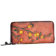 Load image into Gallery viewer, Floral Print Zippered Wallet