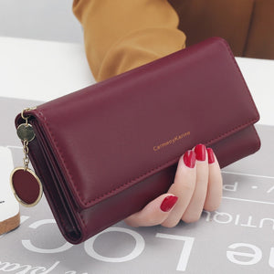 Fresh Leather Tri-Folded Women Wallet