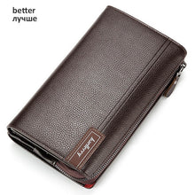 Load image into Gallery viewer, Black Leather Large Capacity Wallets
